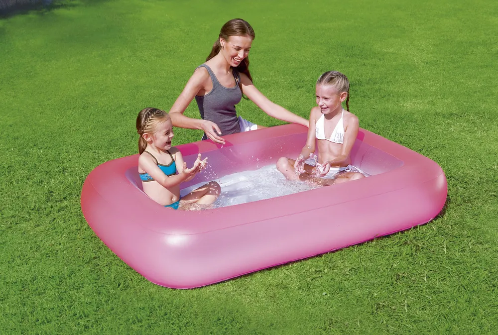 bestway dječji bazen na napuhavanje 165 x 104 x 25 cm rozi - slika 5