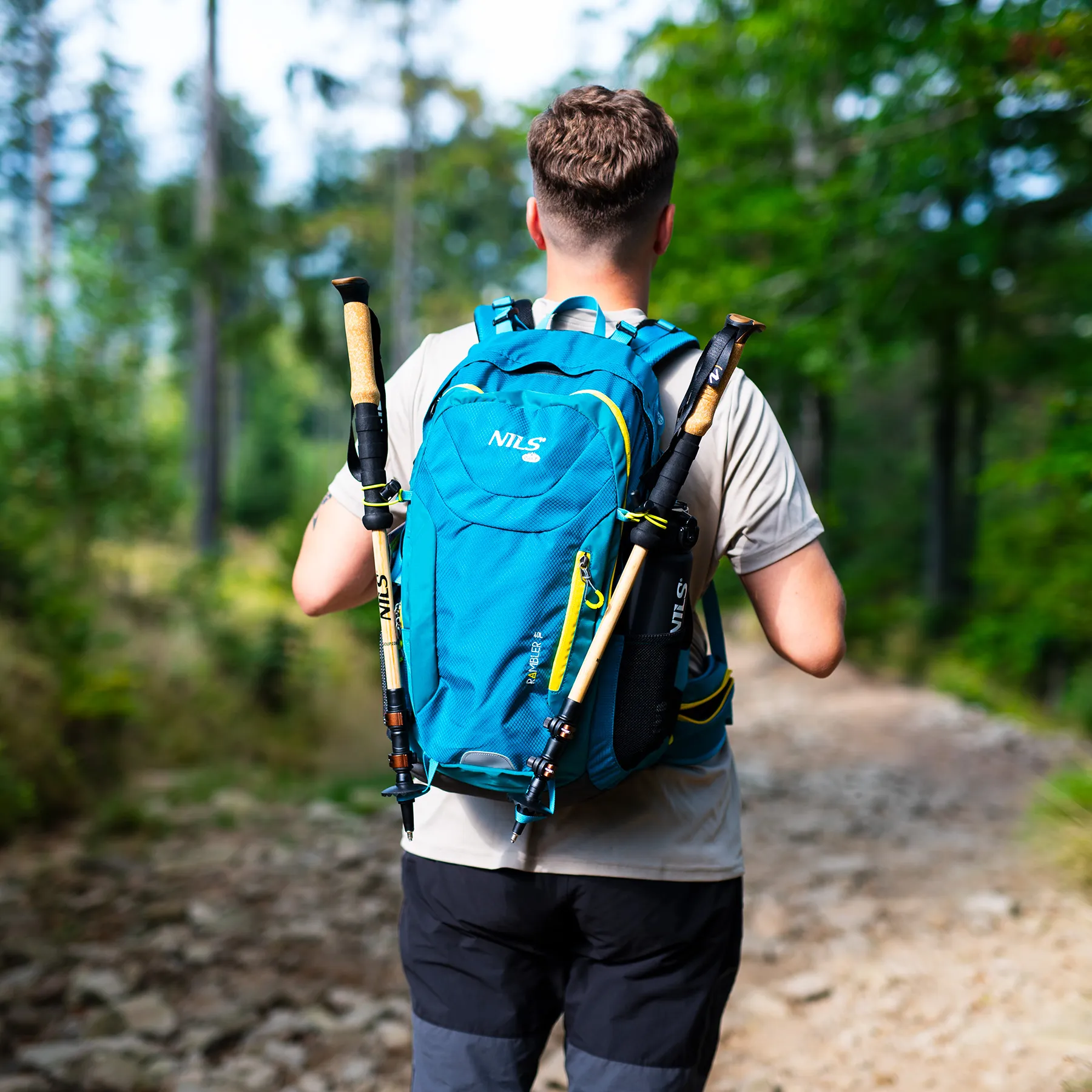 turistički ruksak plavi rambler 40l nils camp - slika 10