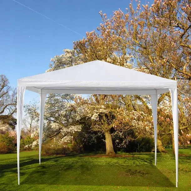 multigarden komercijalni vrtni paviljon šator – 3 × 3 m, 4 zida, bijeli - slika 4