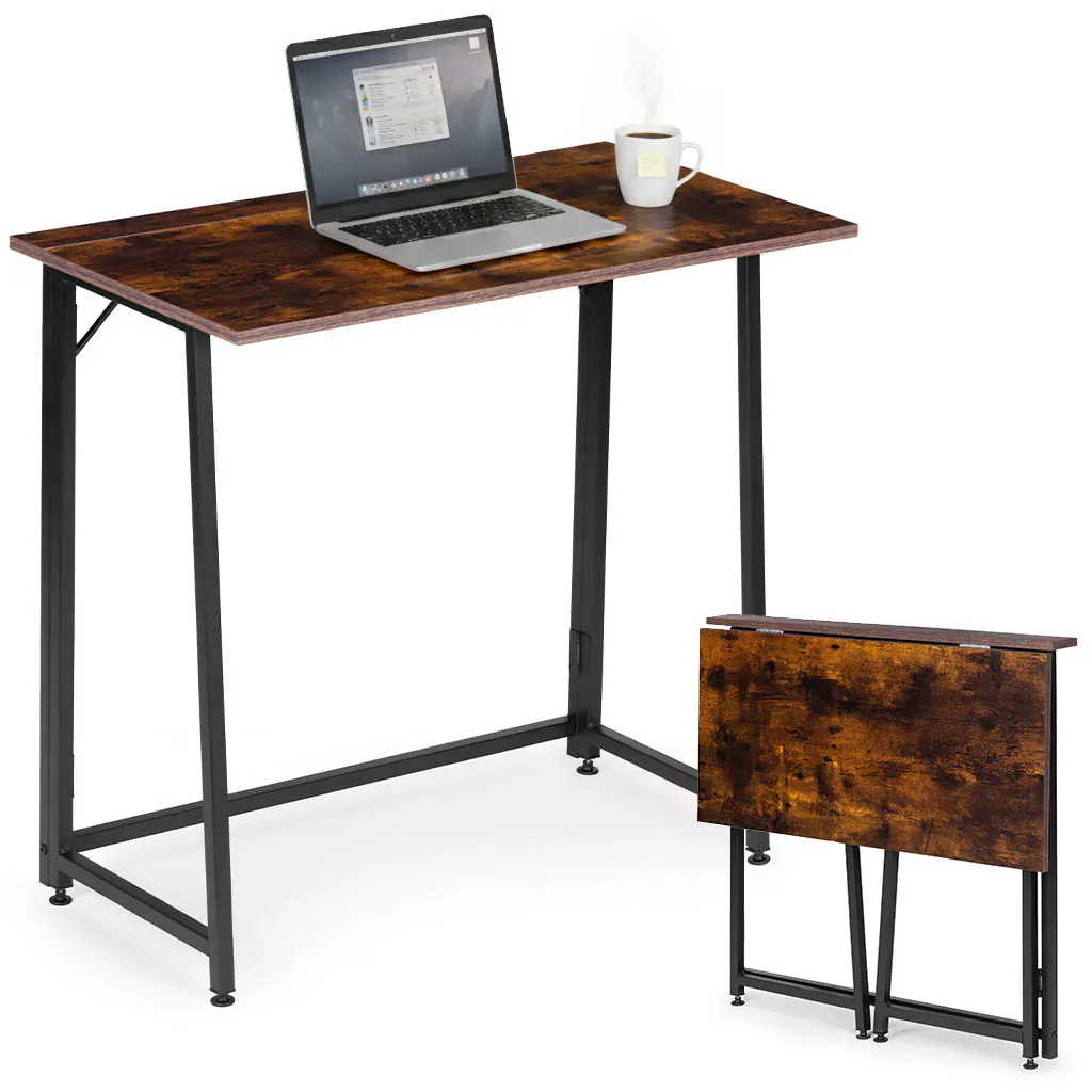 modernhome sklopivi računalni stol 80 × 45 cm za laptop – loft stil - slika 2
