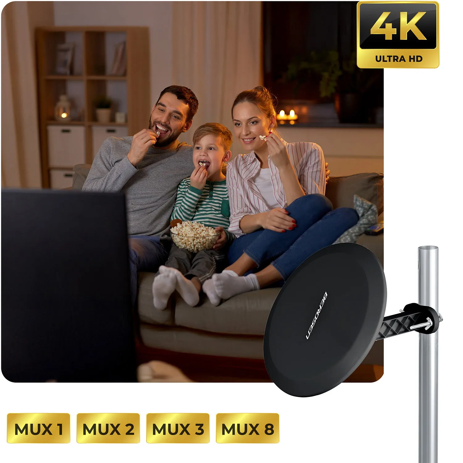 berdsen bd-955 crna unutarnja/vanjska tv ultra hd 4k antena - slika 9