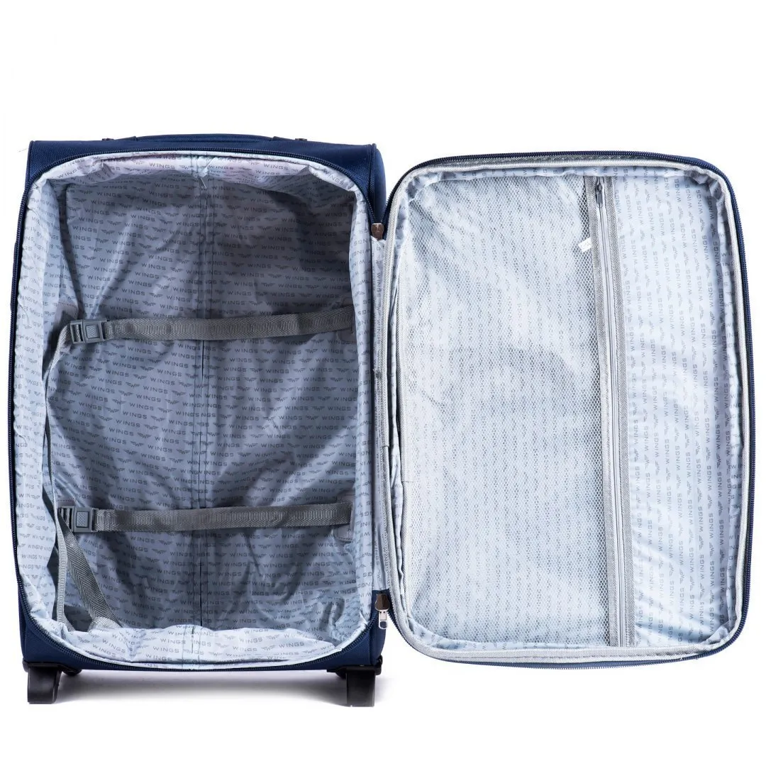 wings set od 3 kofera s 2 kotačića (l/m/s) – crni - slika 3