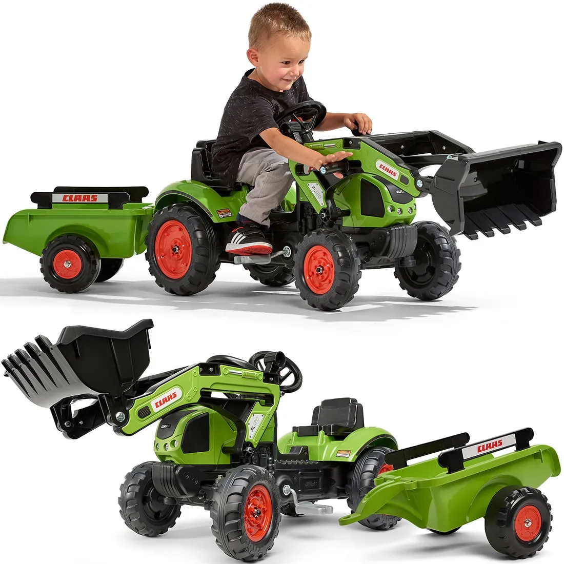 traktor na pedale falk claas sa prikolicom - slika 2