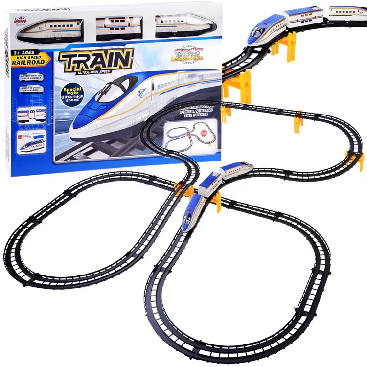 set željezničkih tračnica s vlakom rc0590 - slika 2