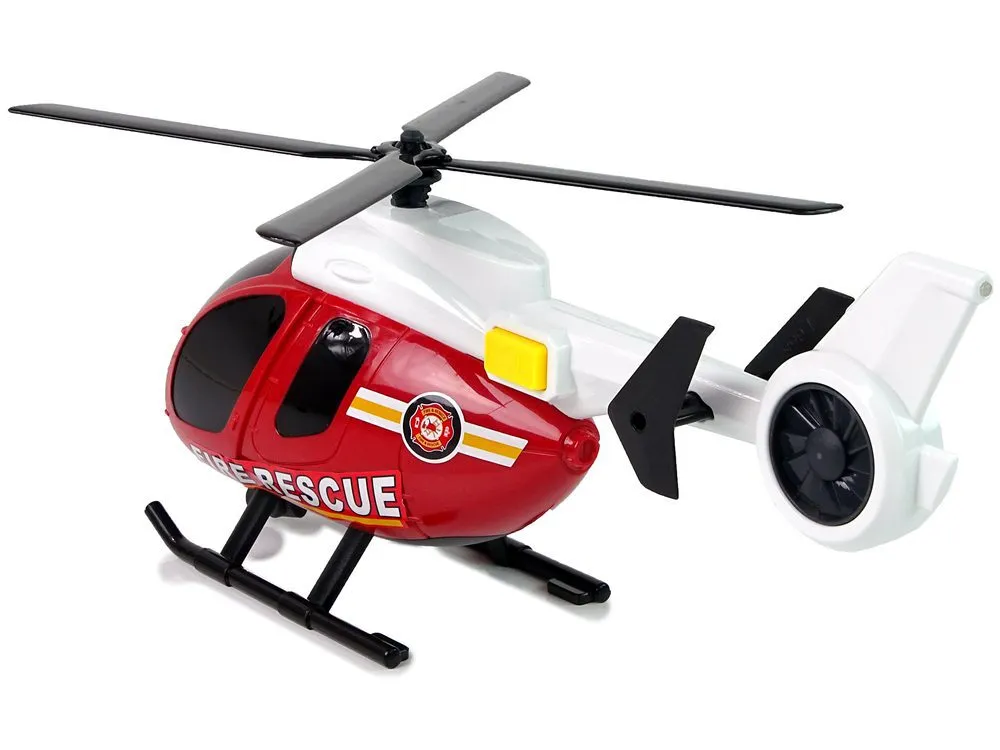 igračka vatrogasni set helikopter i auto - slika 6