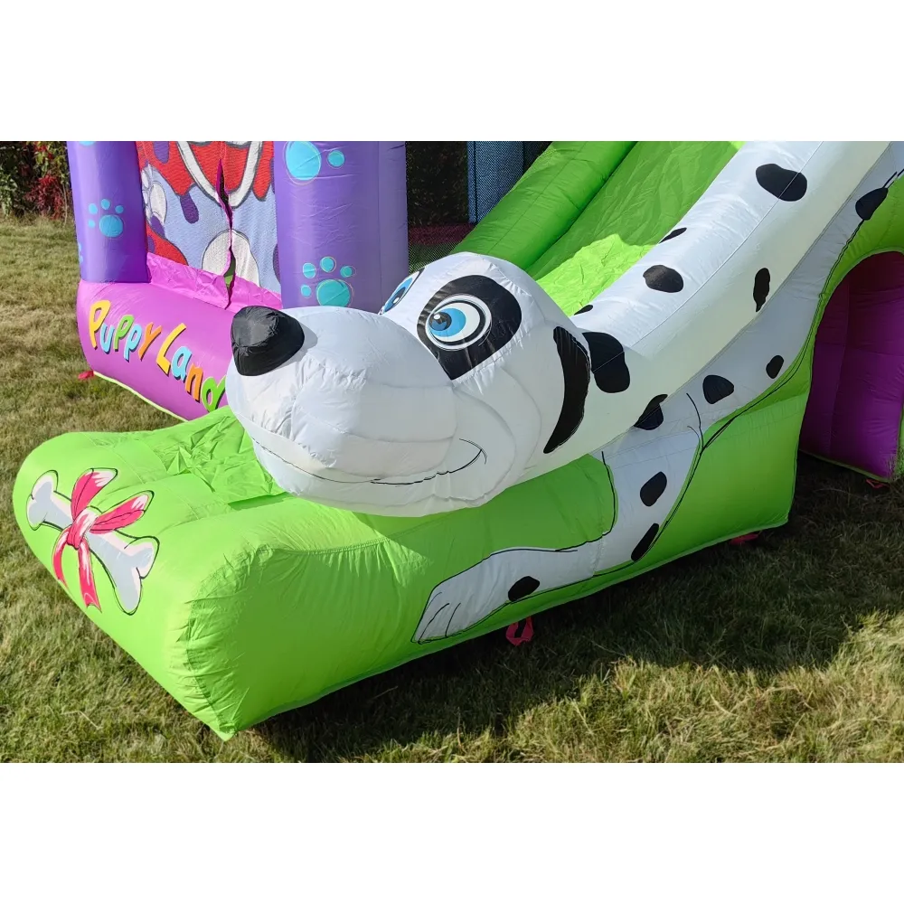 happy hop puppy land dog dvorac na napuhavanje s toboganom - slika 10