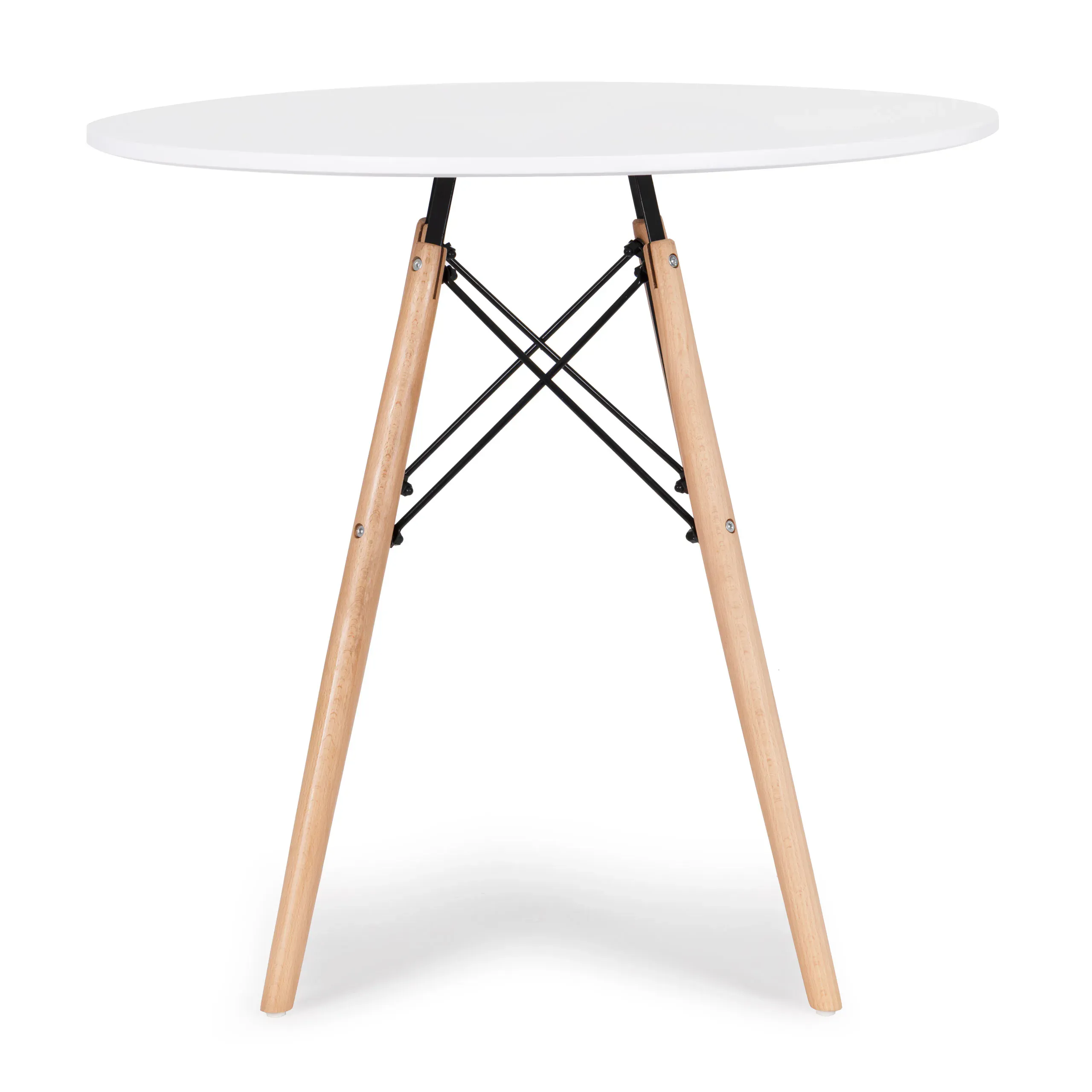 okrugli stol bijeli 80cm - slika 2