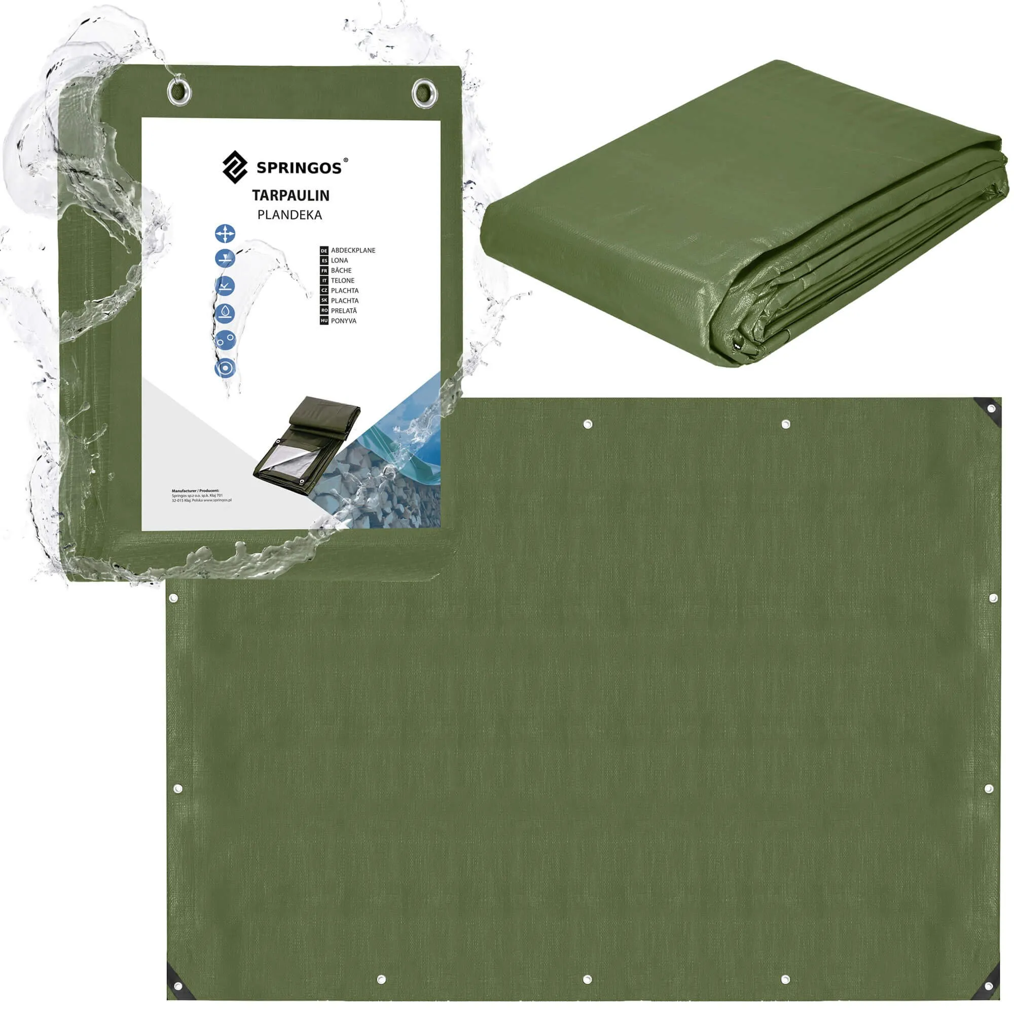 cerada 4 x 5 m zelena - slika 6