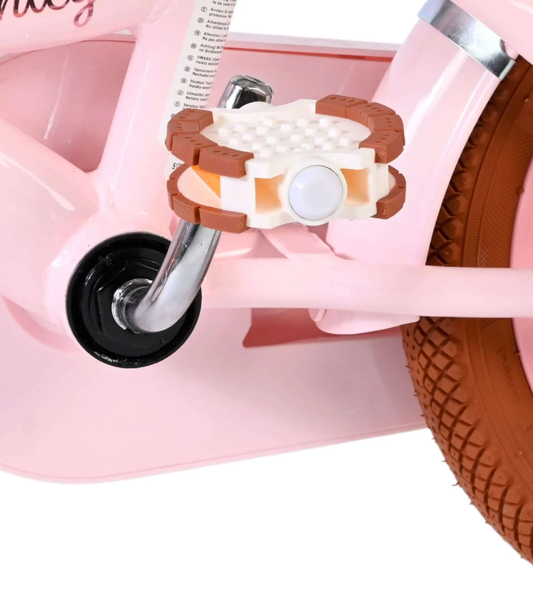 volare dječji bicikl ashley 12″ pink boje, s dvije ručne kočnice - slika 10