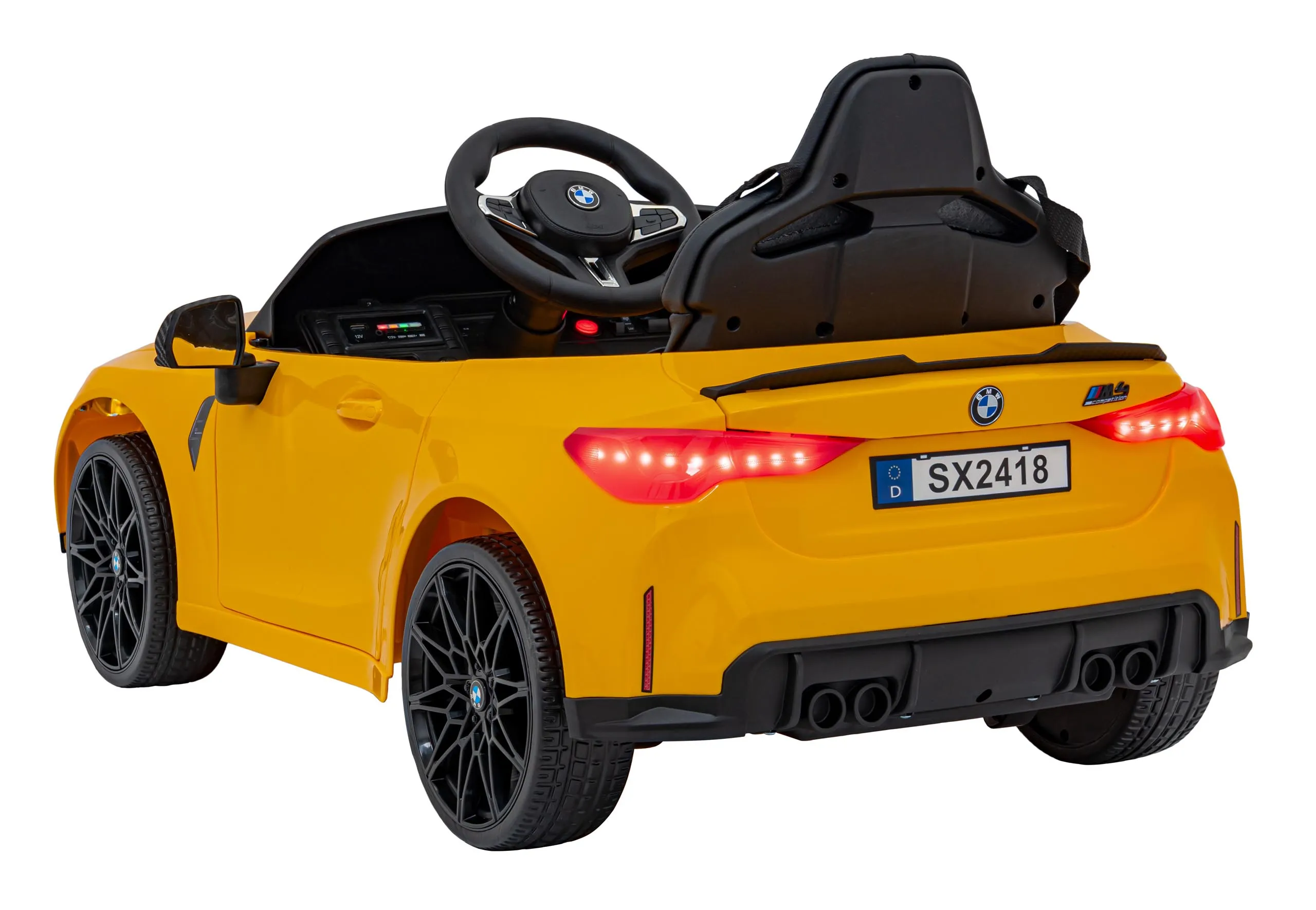 automobil bmw m4 na akumulator žuti - slika 7