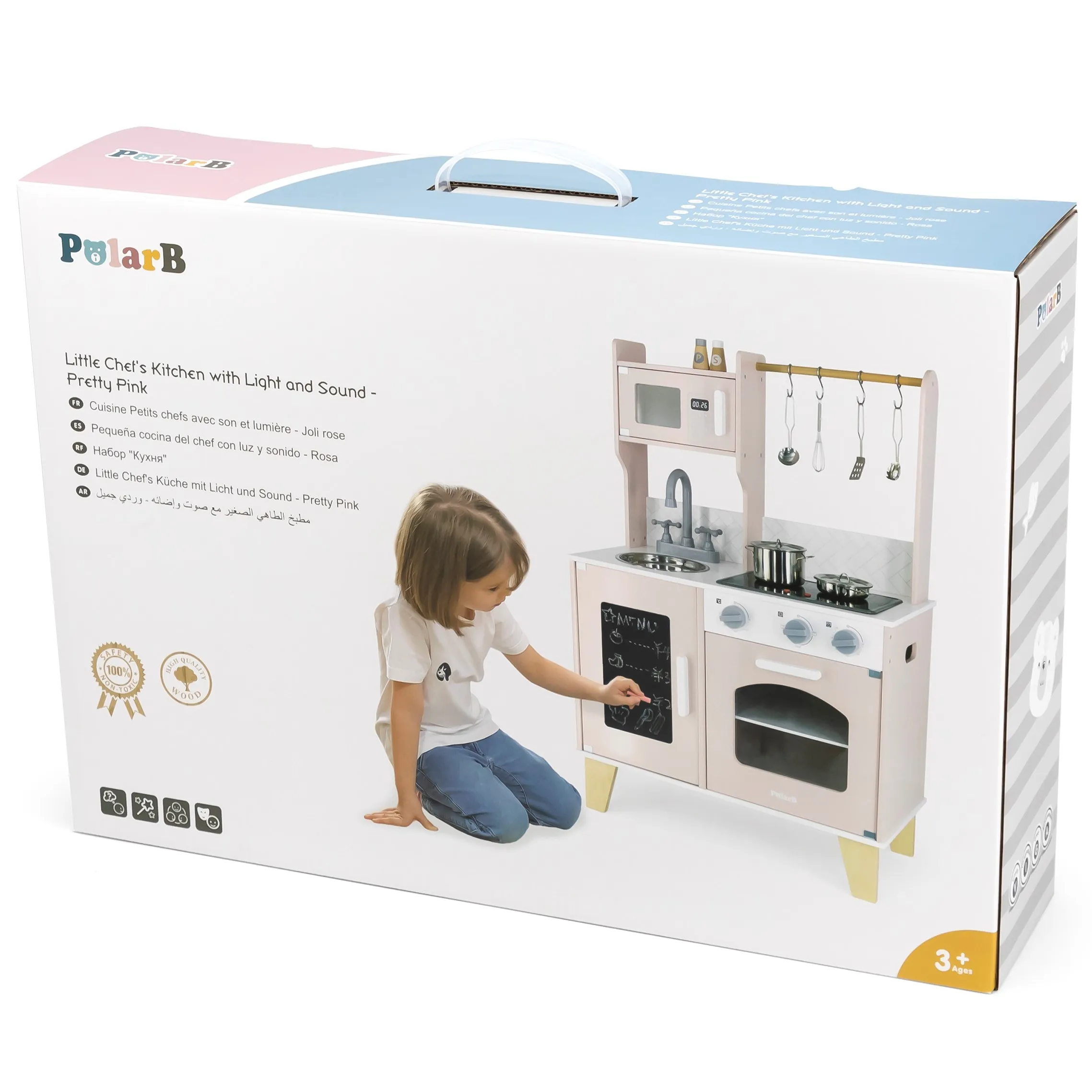 viga polarb drvena kuhinja svjetlo zvuk + pribor - slika 5