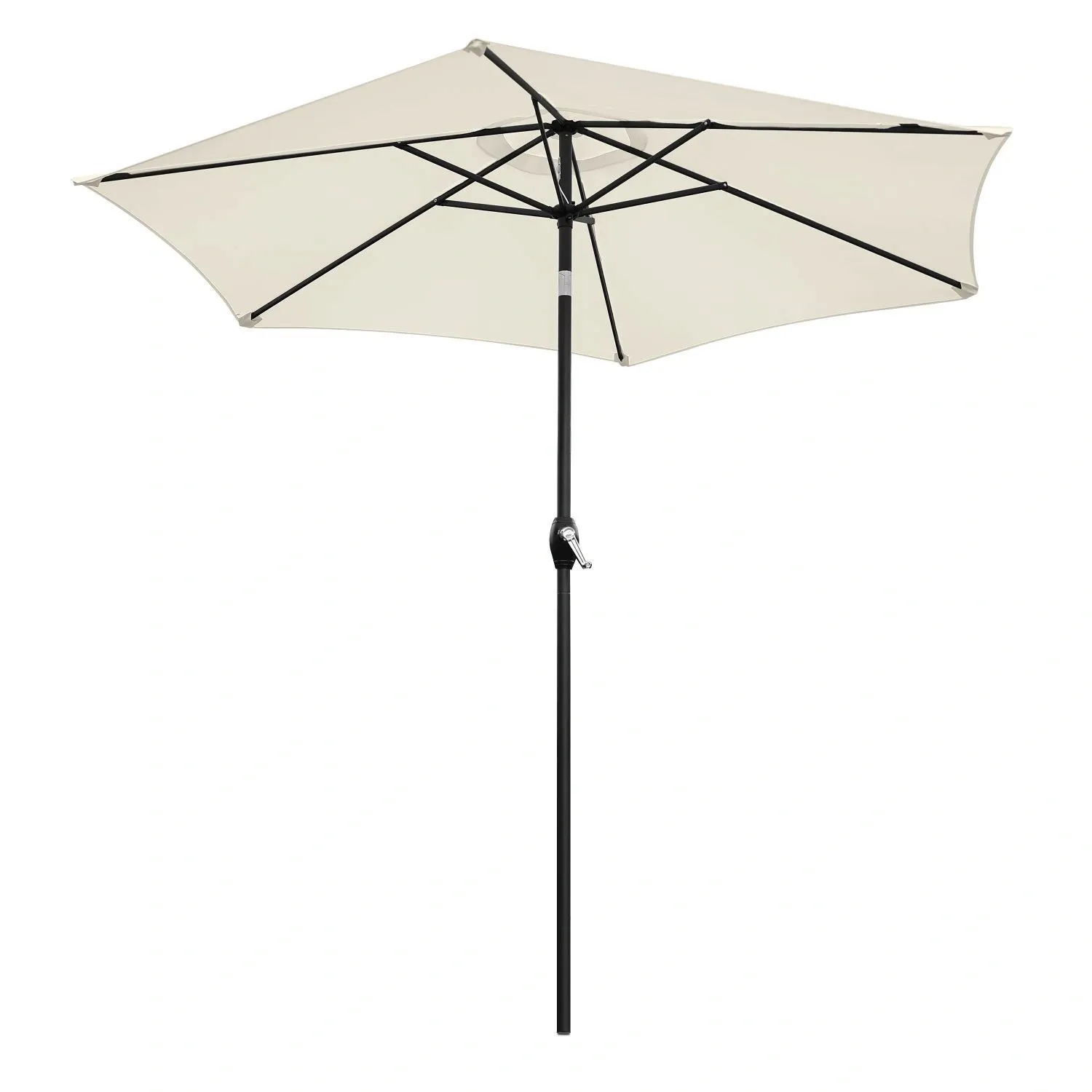 sklopivi vrtni balkon suncobran, podesiv, 210 cm – bež - slika 3
