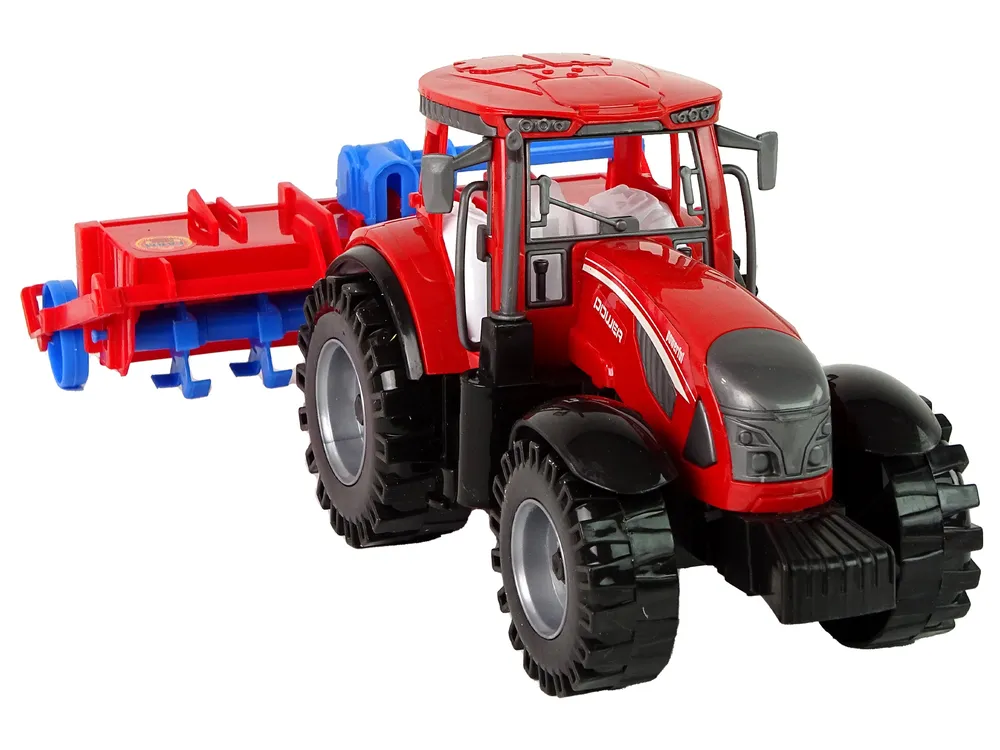traktor s plugom crveni - slika 8