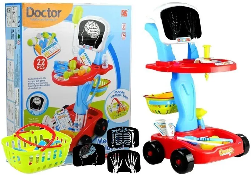 medicinska kolica s priborom - 22 elementa - slika 2