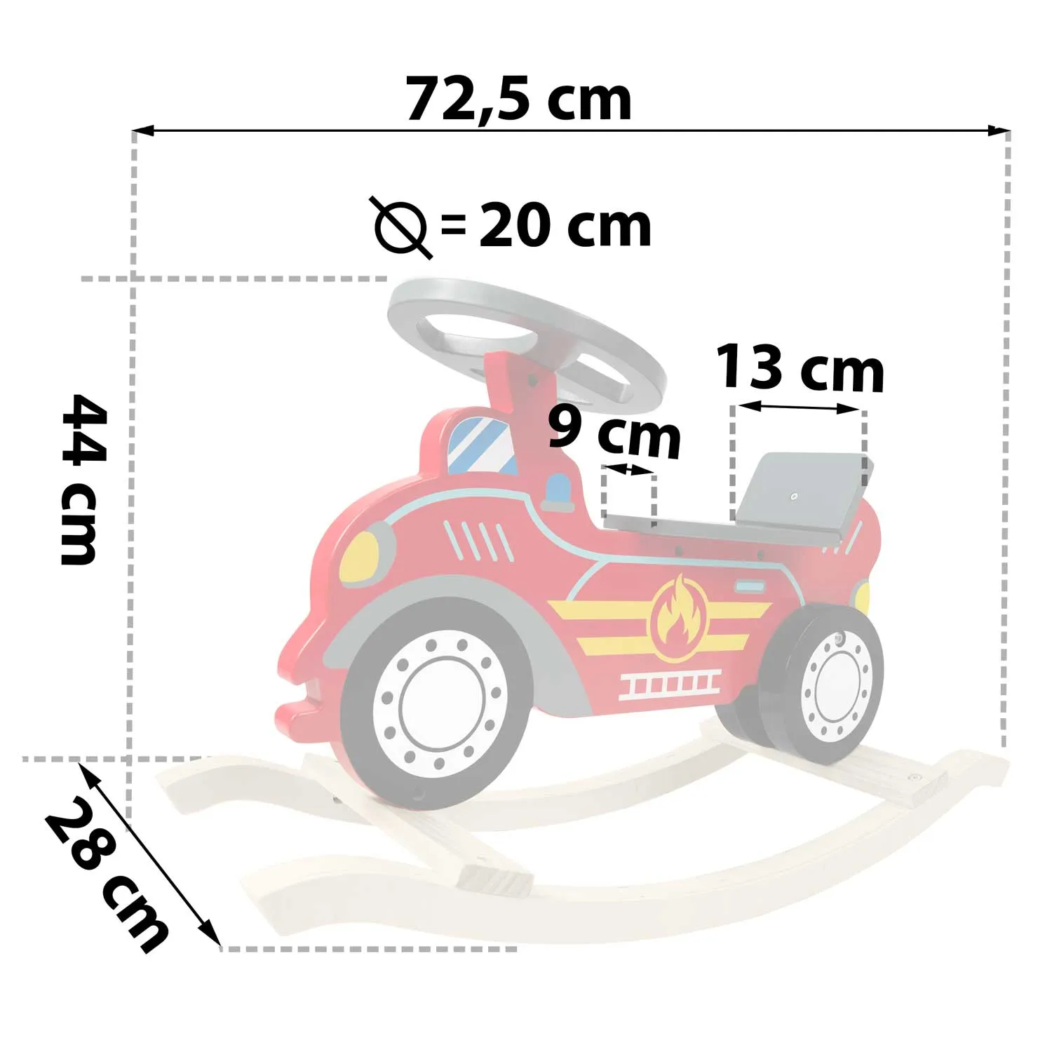 ricokids automobil za ljuljanje vatrogasci - slika 6