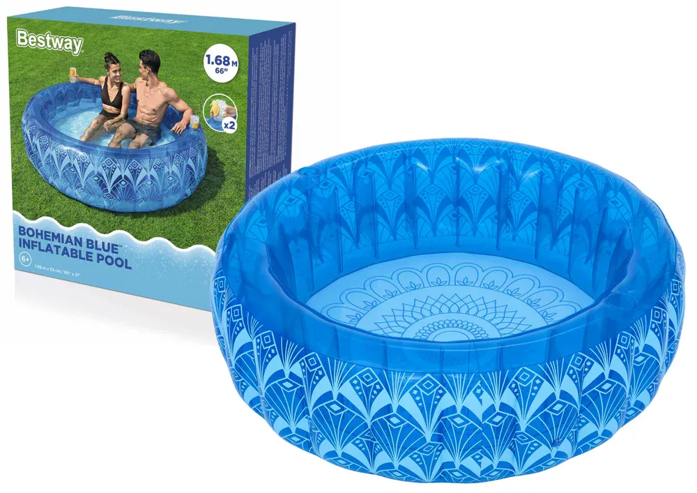 bazen na napuhavanje 168 x 53 cm plavi bestway 54479 - slika 2