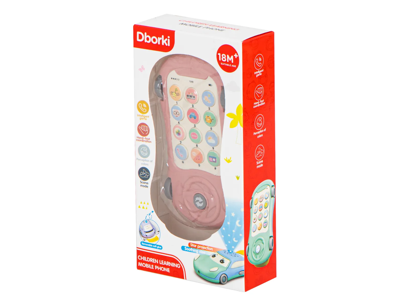 telefon - autić s glazbom 3u1 rozi - slika 8