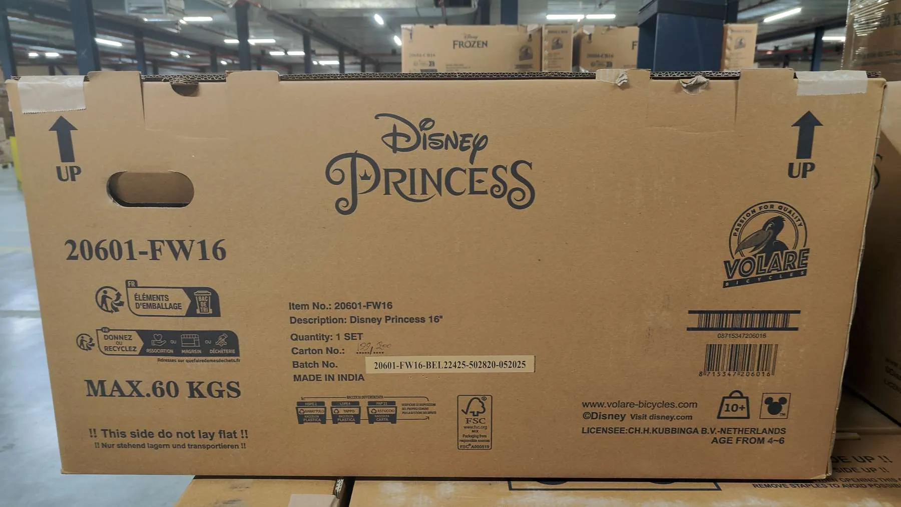 disney princess dječji bicikl za djevojčice 16" sa dvije ručne kočnice - slika 14
