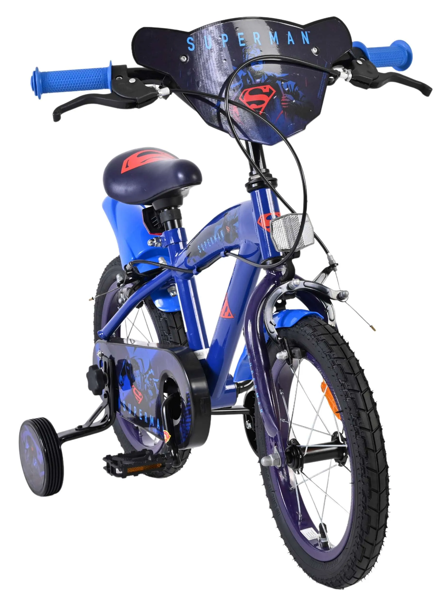 volare dječji bicikl superman 14″ plave boje, s dvije ručne kočnice - slika 6