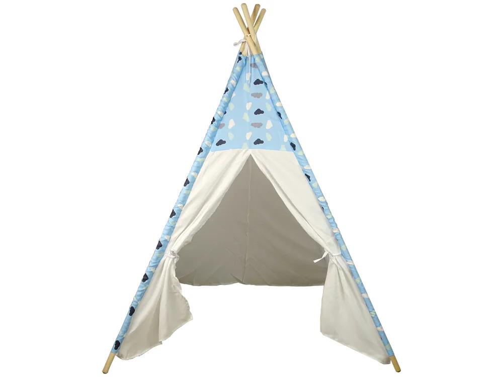 indijanski šator teepee - vodootporan s oblacima - slika 3