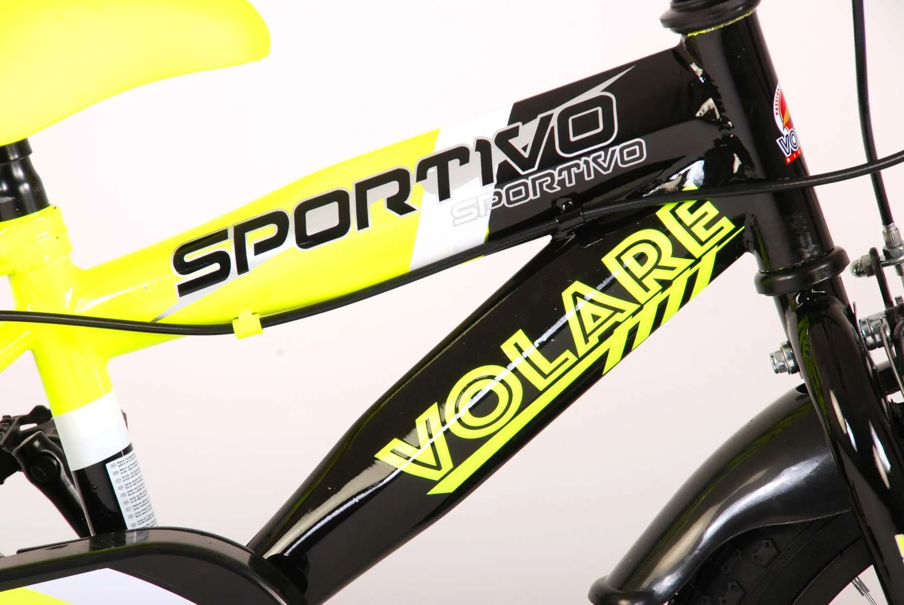 dječji bicikl volare sportivo 14" s dvije ručne kočnice neon žuti - slika 8