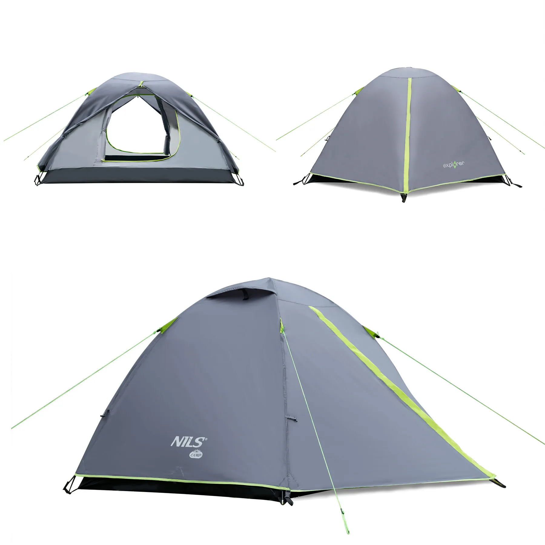 nils camp šator za kampiranje explorer tamno sivi - slika 3