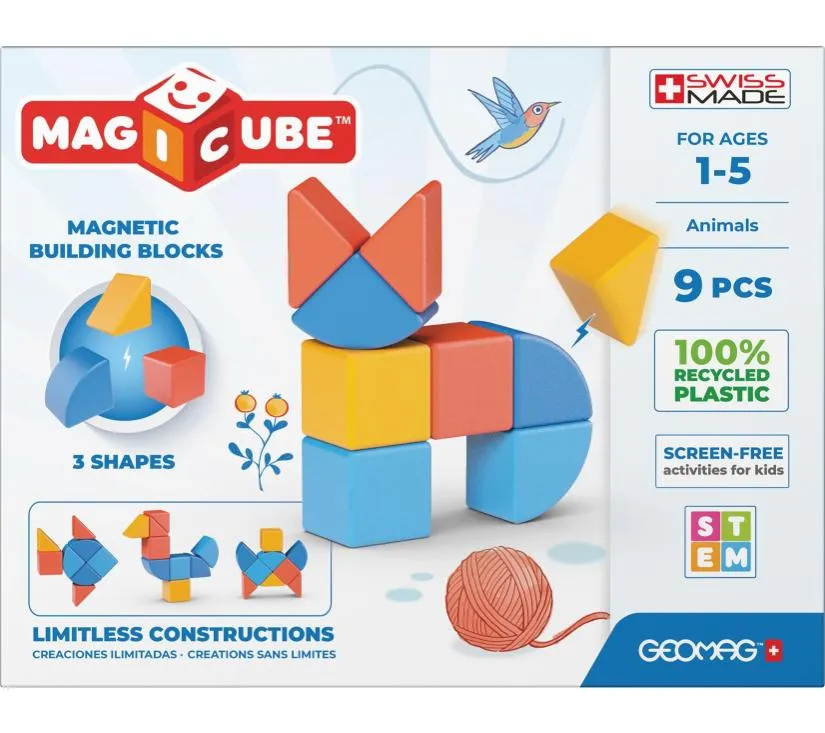 geomag magicube set životinja u 3 oblika, 9 kom - slika 3