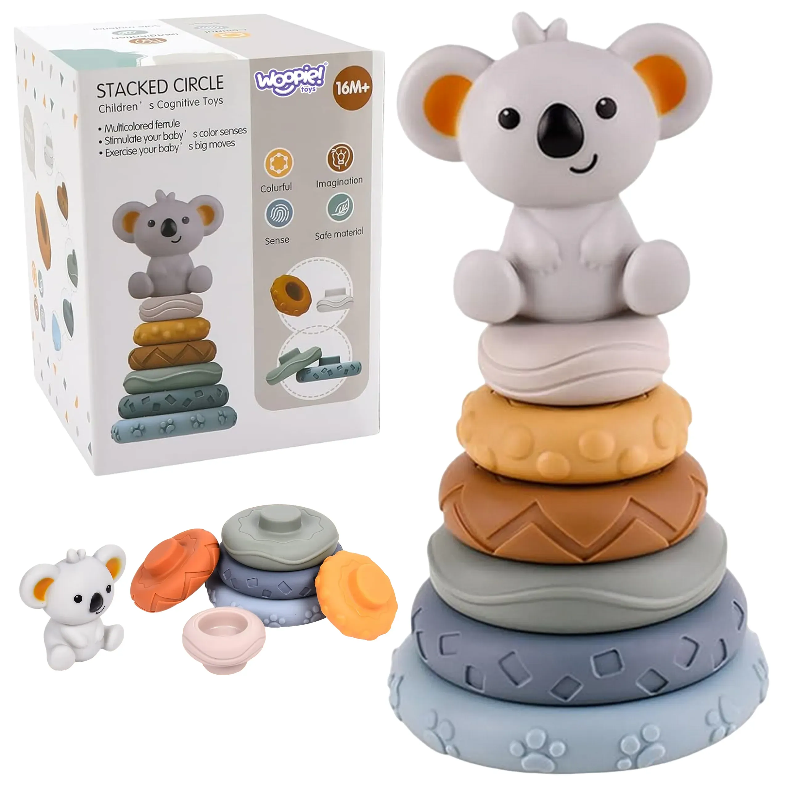 woopie set: edukativna piramida koala 2u1 - slika 2