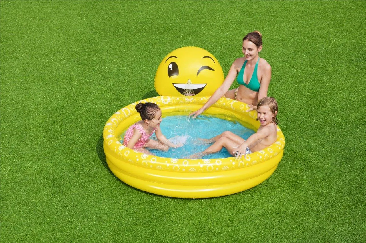 bestway 53081 dječji bazen na napuhavanje žuti smajlić - slika 6