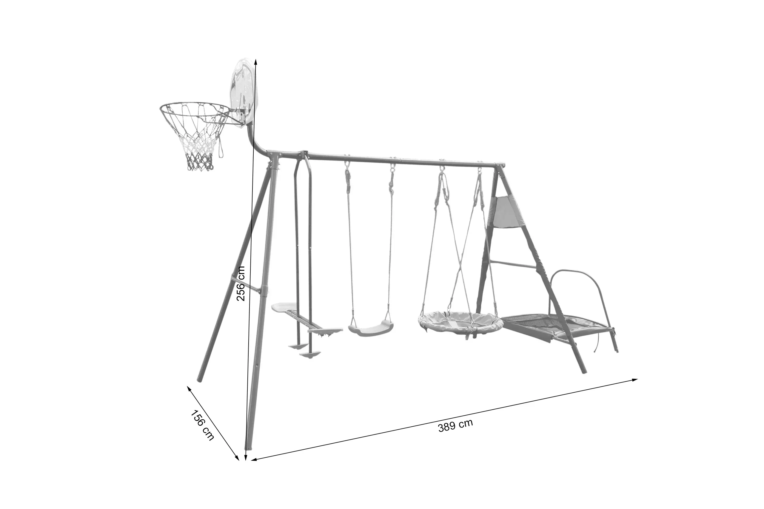 vrtno igralište 389 cm x 156 cm x 256 cm - slika 8