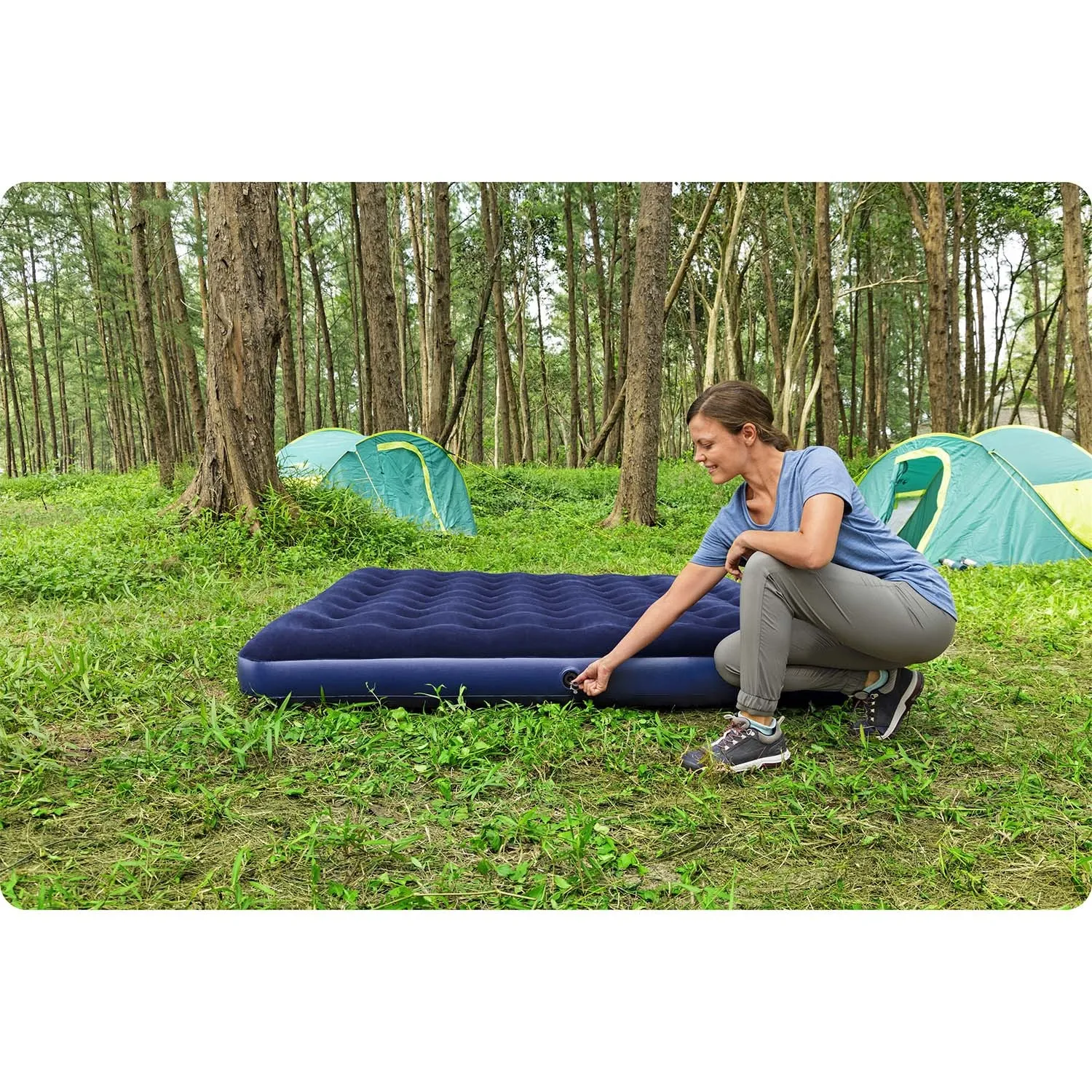 bestway 67004 dupli madrac na napuhavanje 203x183x22 cm - slika 3