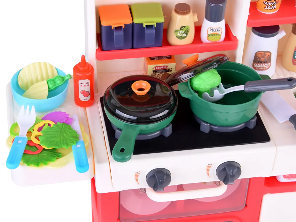 interaktivna kuhinja s svjetlom + zvukom + parom + slavinom , crvena - slika 9