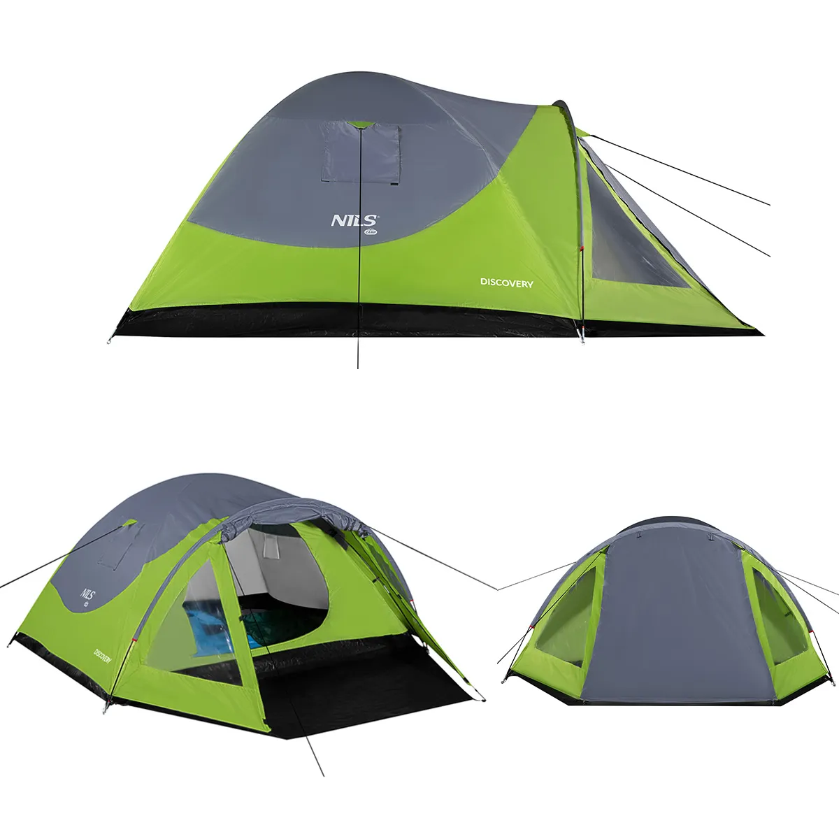 planinarski šator nils camp zeleno-sivi - slika 3