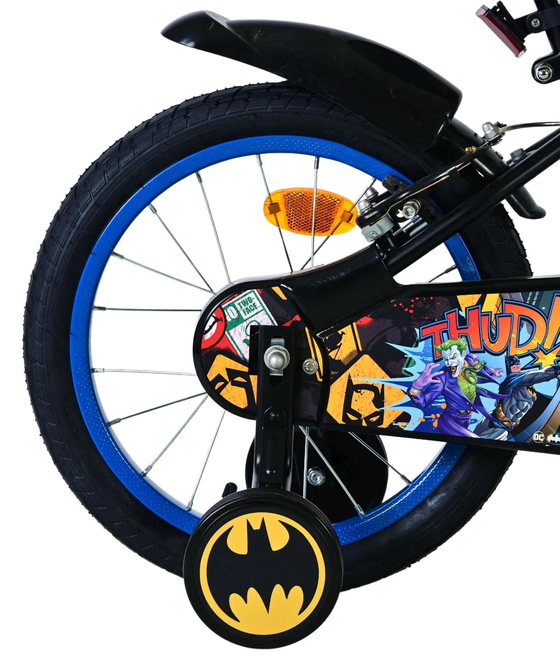 volare dječji bicikl batman 16″ crne boje, s dvije ručne kočnice - slika 3