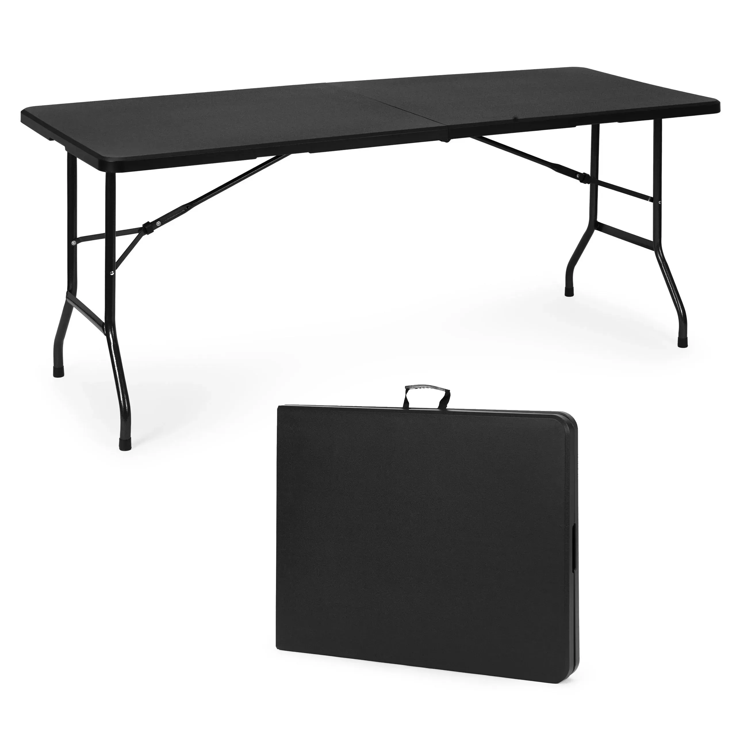 ugostiteljski stol 180 cm, sklopiv u kofer, crni, modernhome - slika 2