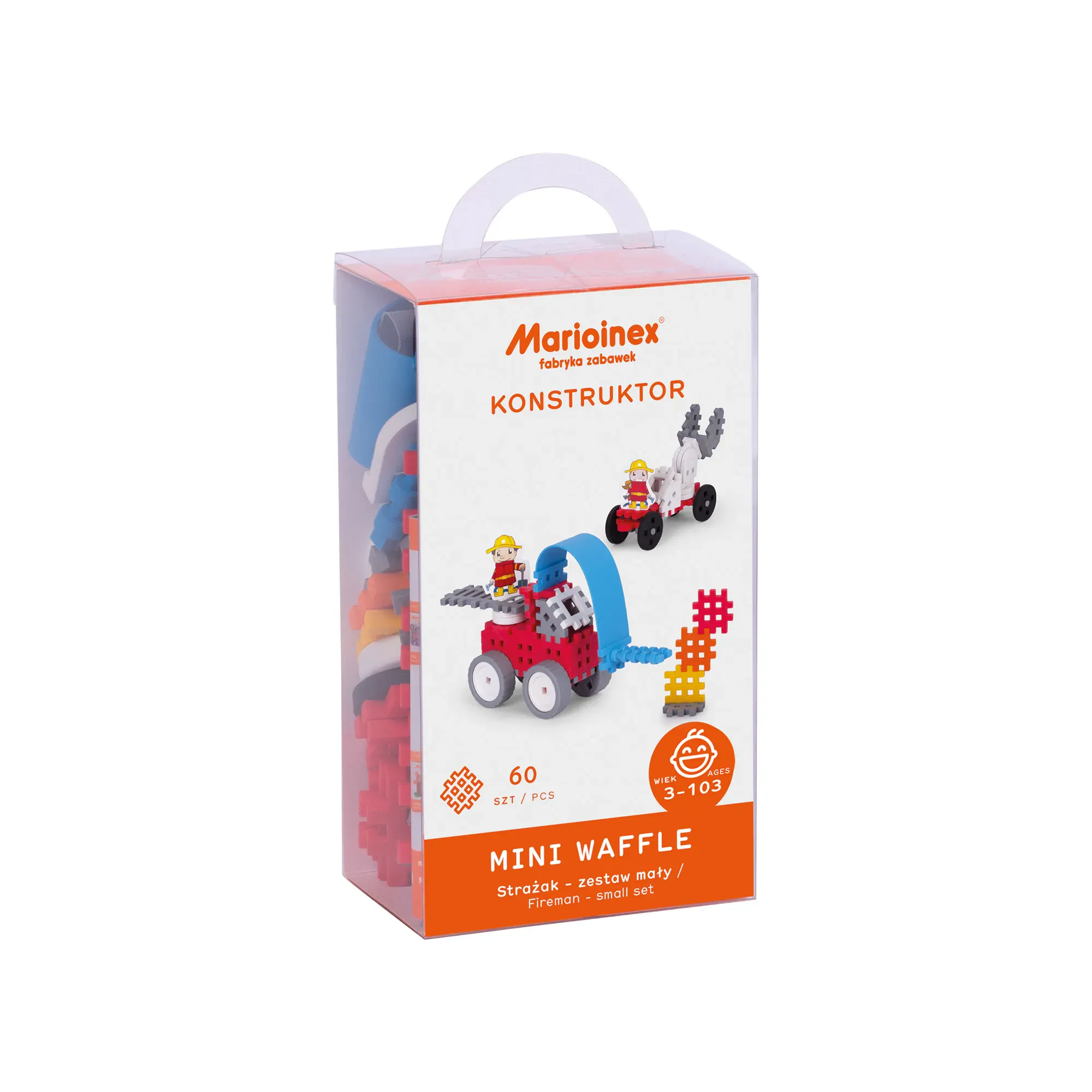 marioinex set waffle kockica vatrogasac 60kom. - slika 2