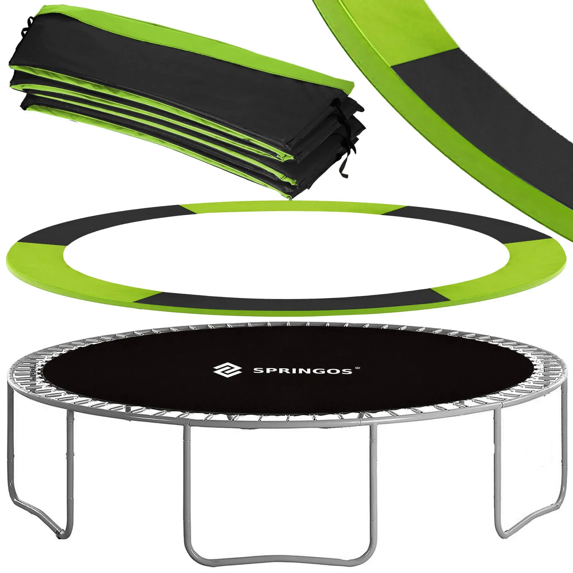 navlaka za trampolin 244cm zeleno-crna - slika 2