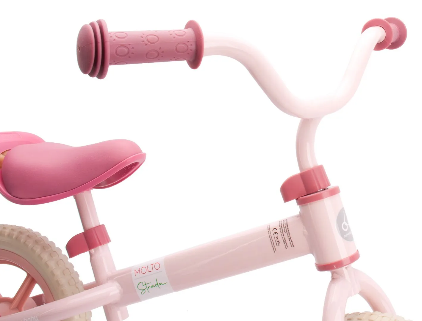 dječji bicikl bez pedala strada baby rozi 12" - slika 7