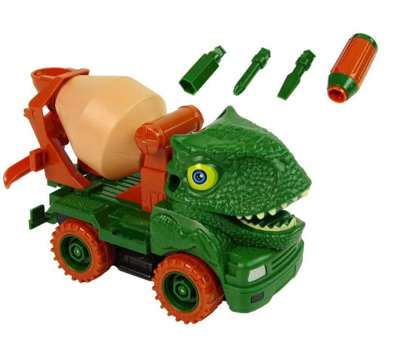 dinosaur kamion za beton zeleni s dodacima - slika 5