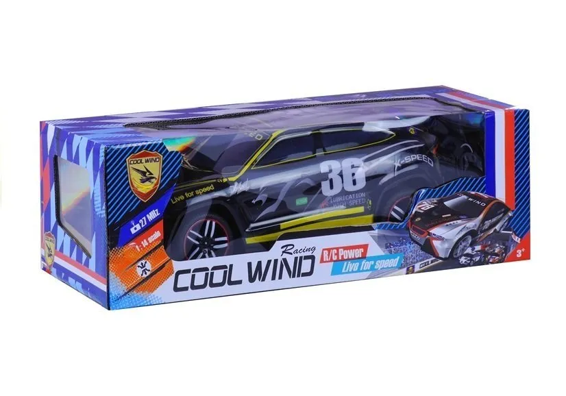 trkaći sportski automobil r/c s daljinskim upravljačem - crni - slika 5