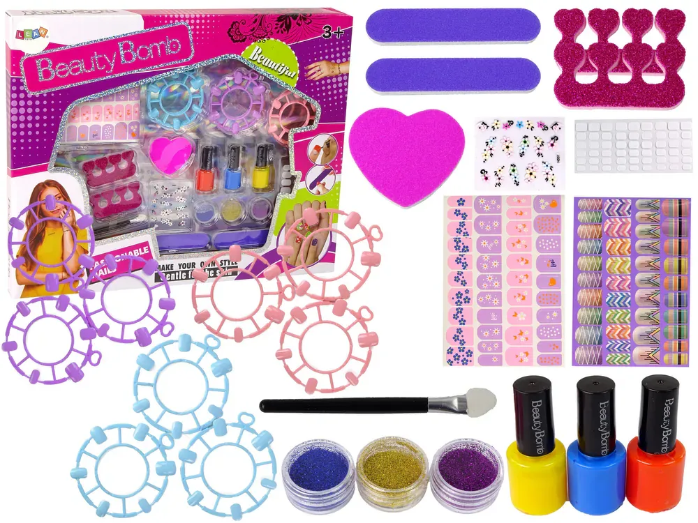 veliki set beauty bomb za lakiranje i ukrašavanje noktiju - slika 2