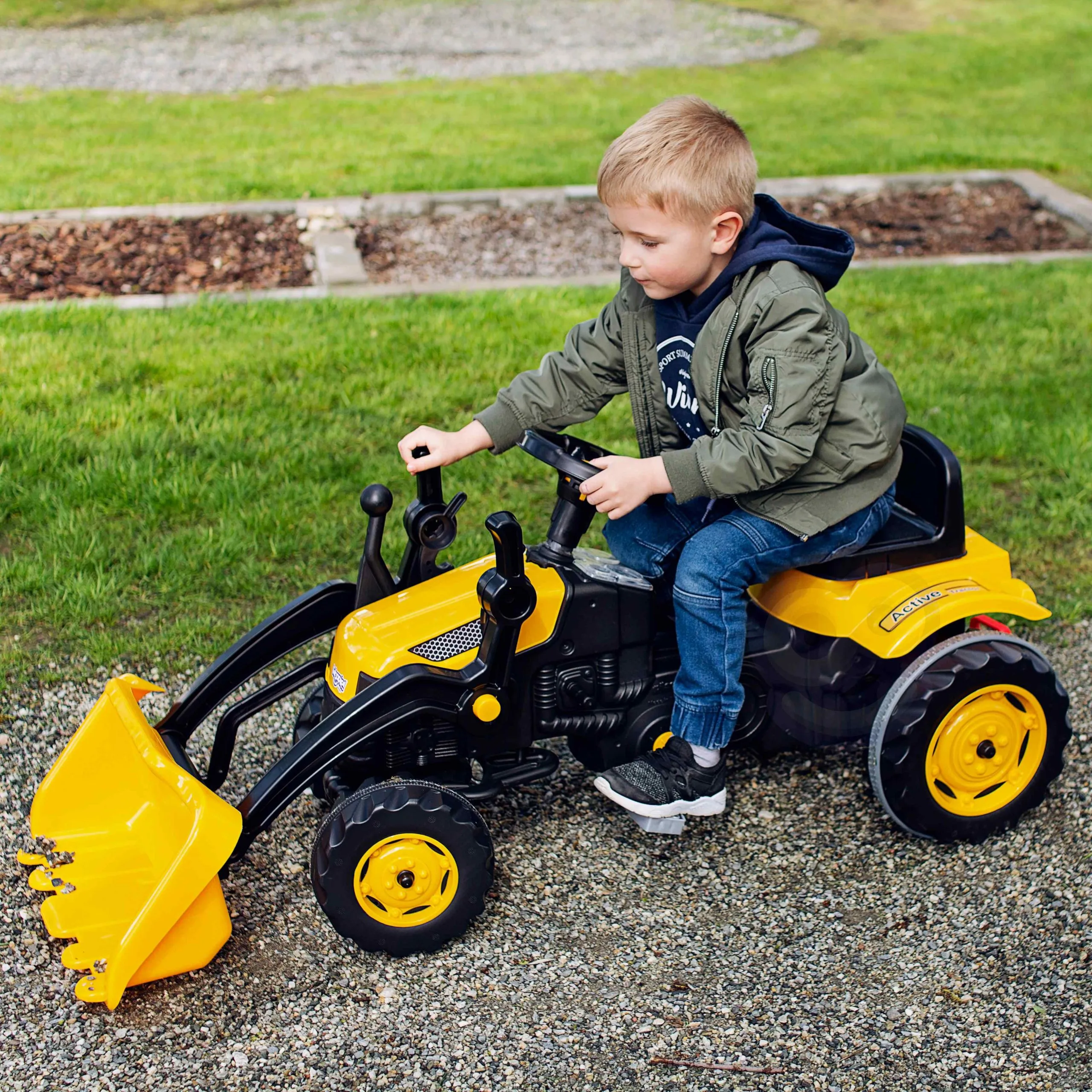 woopie žuti traktor na pedale - slika 3