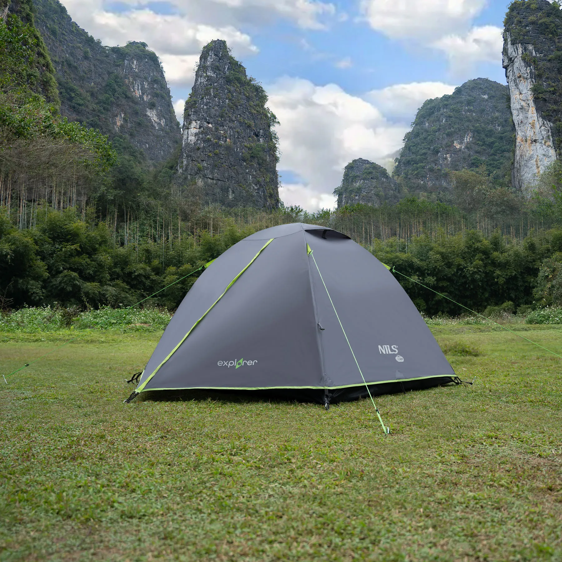 nils camp šator za kampiranje explorer tamno sivi - slika 8