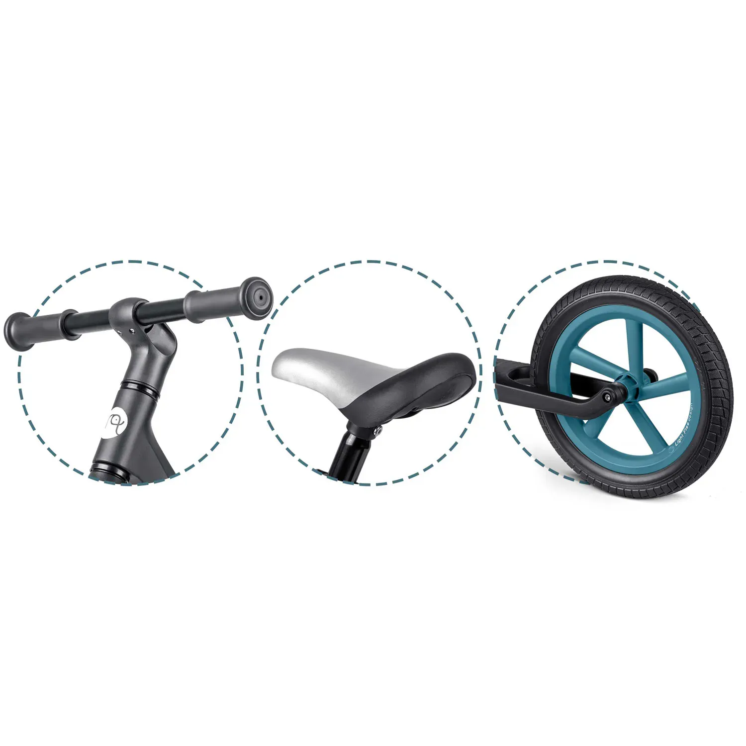 nukido light flee bicikl bez pedala, crni - slika 8