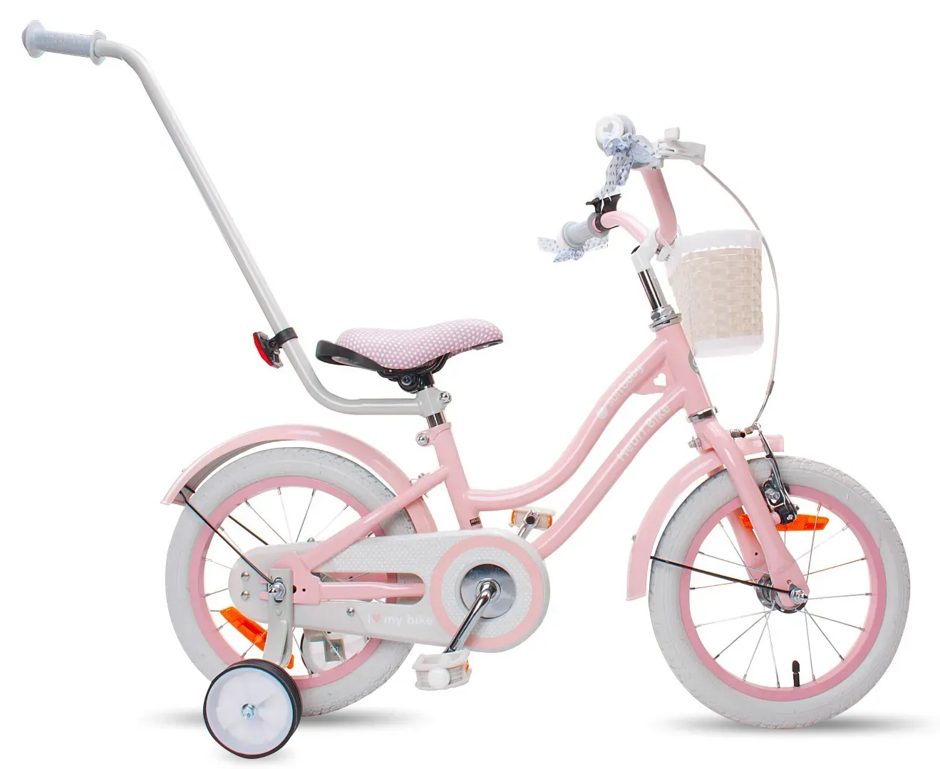 dječji bicikl 14" heart bike silver moon rozi - slika 2