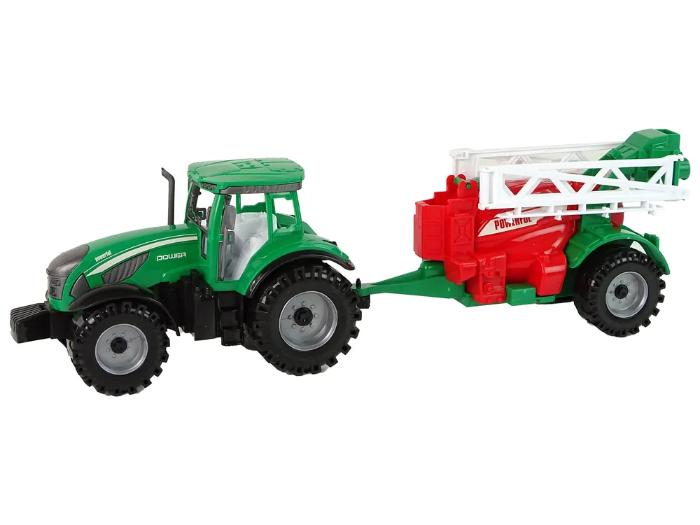 zeleni traktor sa crvenom prskalicom - slika 3