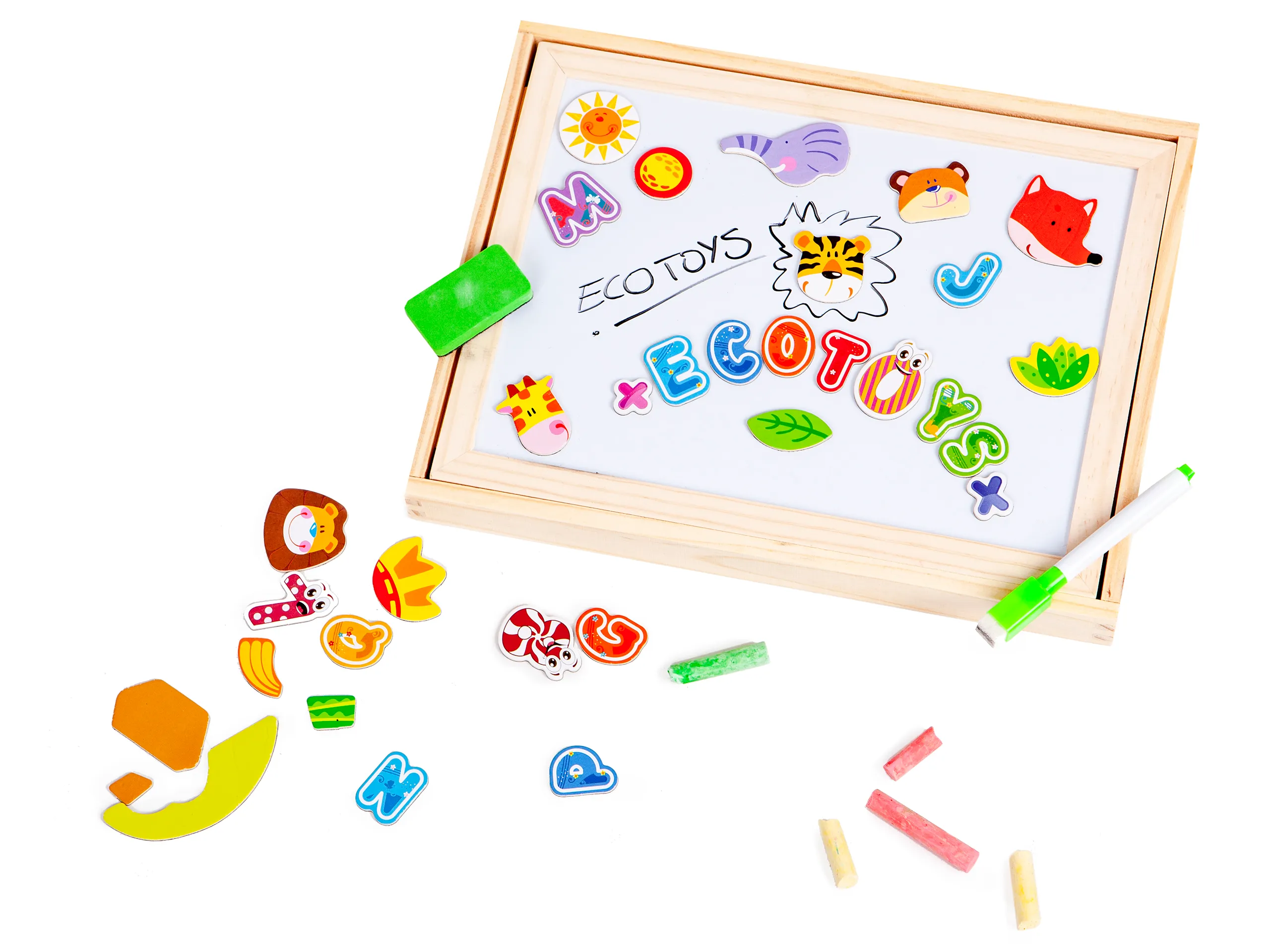 ecotoys 2u1 edukacijski set s pločom 176 elemenata - slika 4