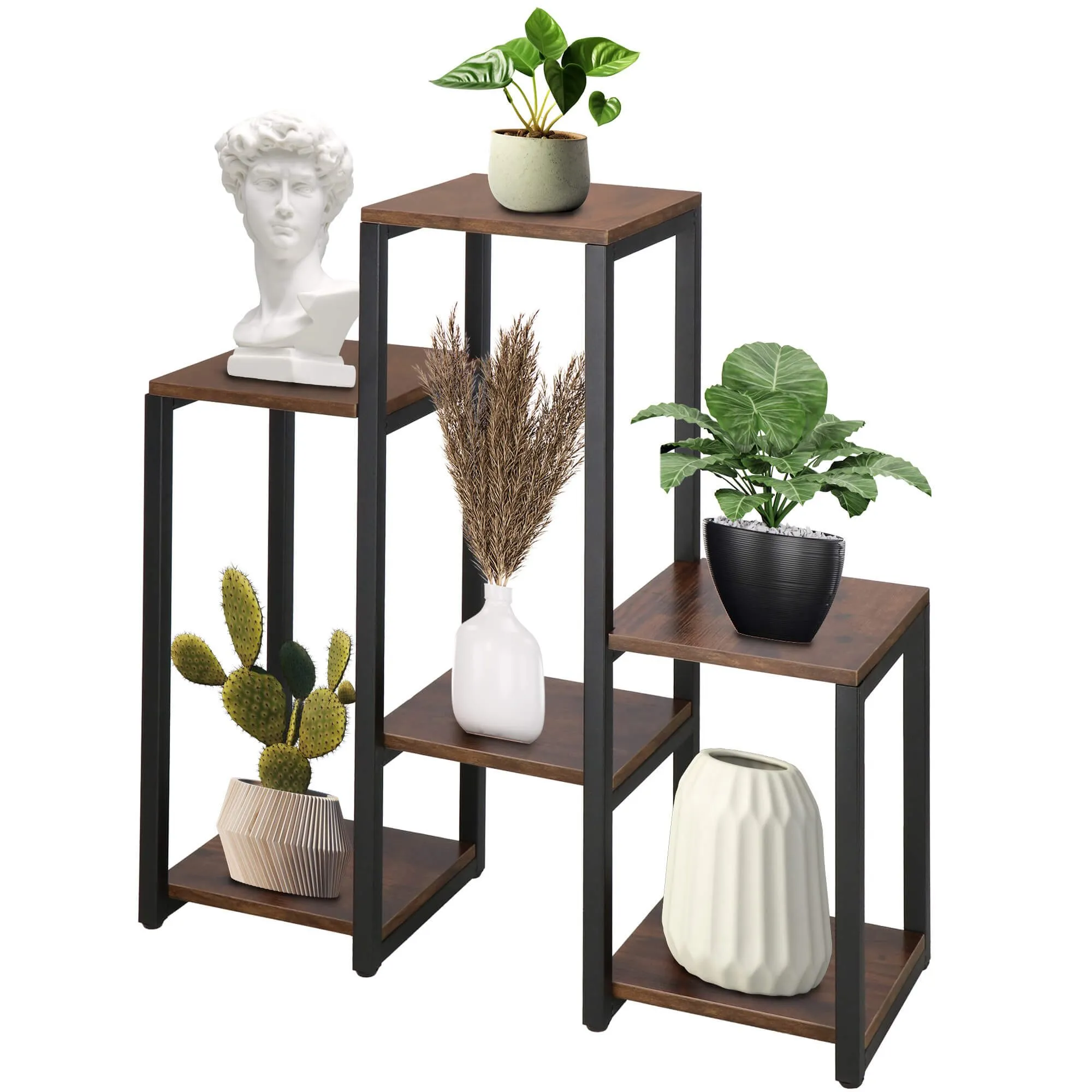 metalni stalak za cvijeće s 6 razina 62 x 24 x 80 cm - slika 3