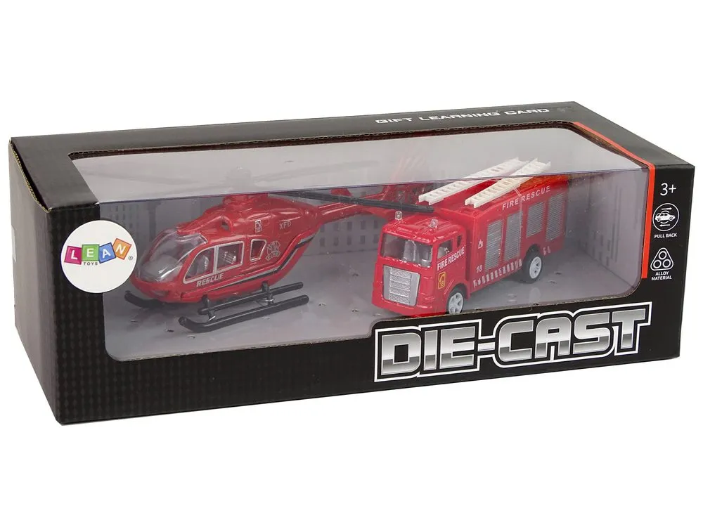 igračka vatrogasni helikopter i kamion 18 x 4 x 7cm - slika 4