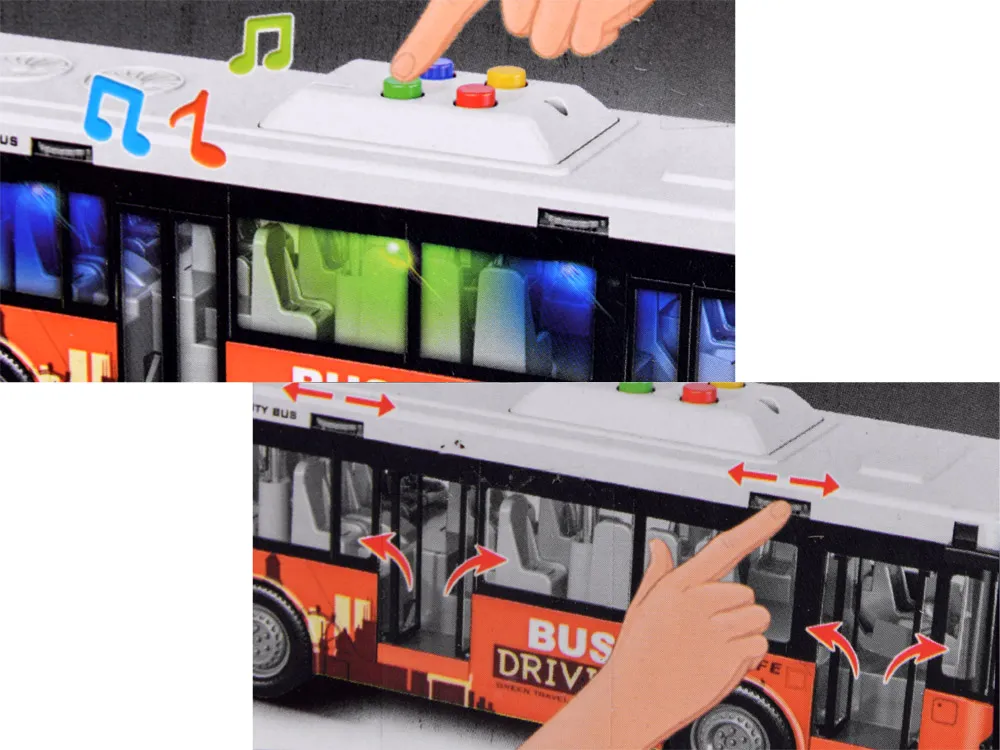narančasti autobus 1:16 s vratima na otvaranje - slika 9
